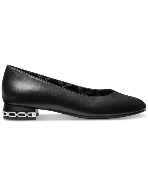 Michael Kors Black Michael June Chain-detail Ballet Flats