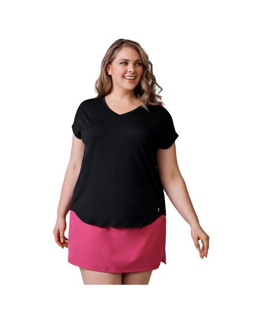 Free Country Black Plus Size Microtech Chill B Cool Tee
