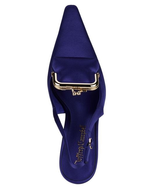 Jeffrey Campbell Blue Pay-me Pointed-tie Vinyl Wedge Pumps