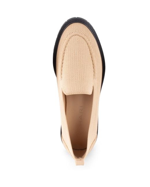 Tahari White Siena Knit Slip-on Loafers