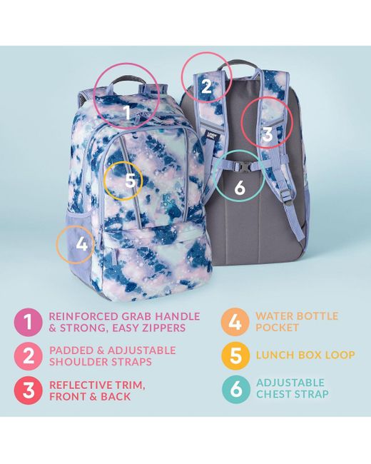 Lands' End Blue School Uniform Kids Classmate Large Backpack