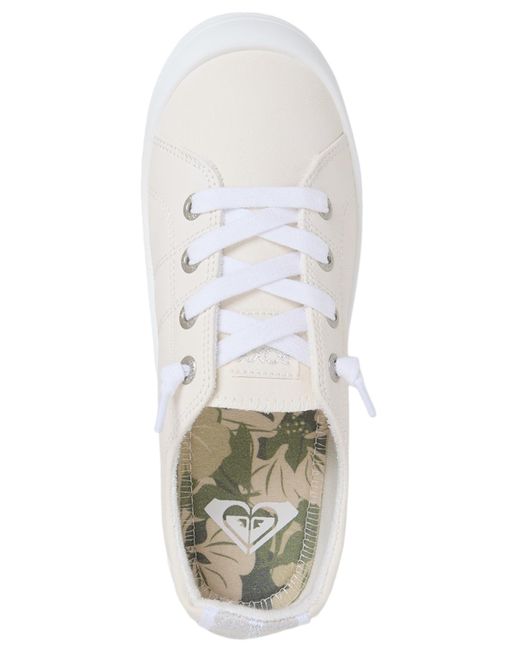 Roxy White Bayshore Plus Lace Up Sneakers