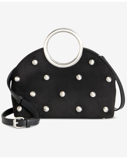 INC International Concepts Black Tysha Bangle Studded Clutch