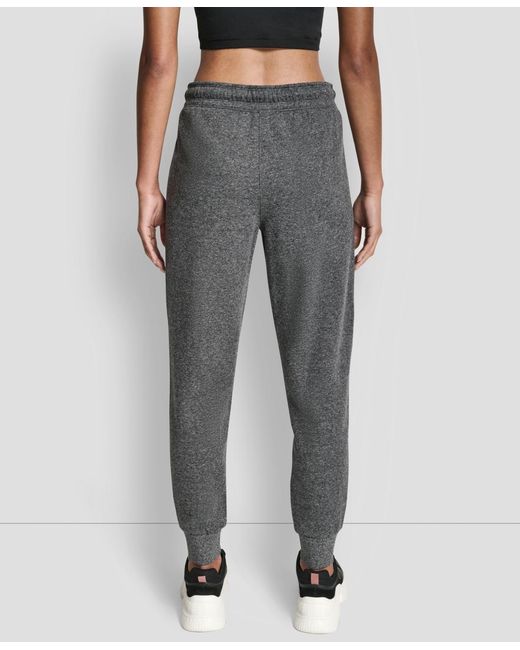 DKNY Gray Rhinestone Logo Cuffed jogger