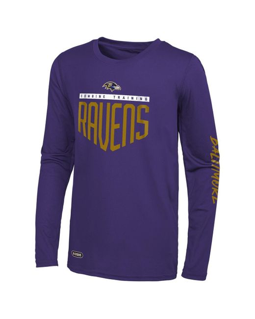 Outerstuff Baltimore Ravens Impact Long Sleeve T-shirt in Blue for Men ...