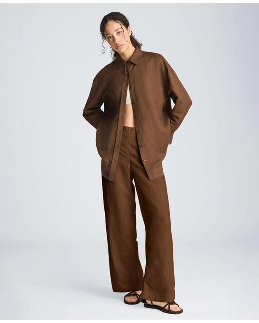 brown pull on dress pants Qatainlav Brown Women Office Work Business Casual Slacks Wide Leg Pull On Dress Pants Solid Color High Waisted Yoga Trousers with Pockets S, Women's,