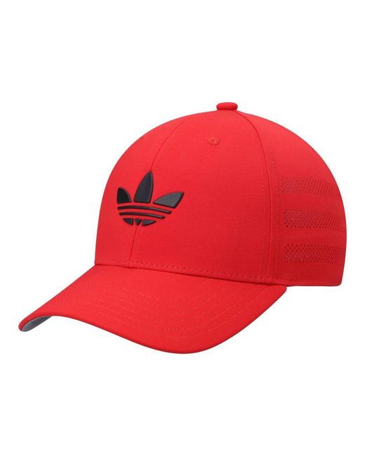adidas Synthetic Originals Red Beacon Trefoil Iii Snapback Hat for Men