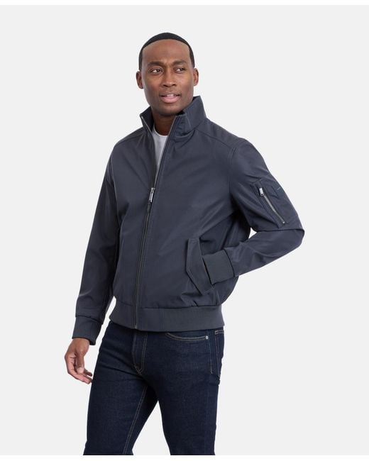 Calvin Klein Blue Ripstop Bomber Jacket for men