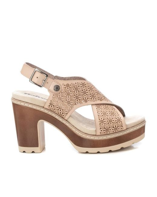 Xti Natural Heeled Sandals By