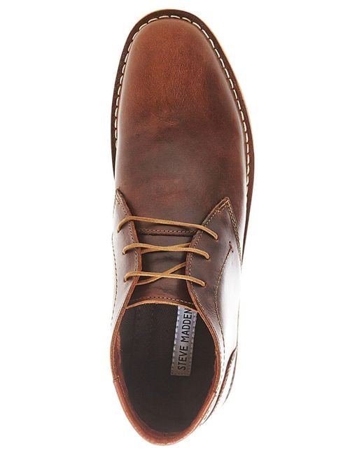 madden plain toe leather chukka boot