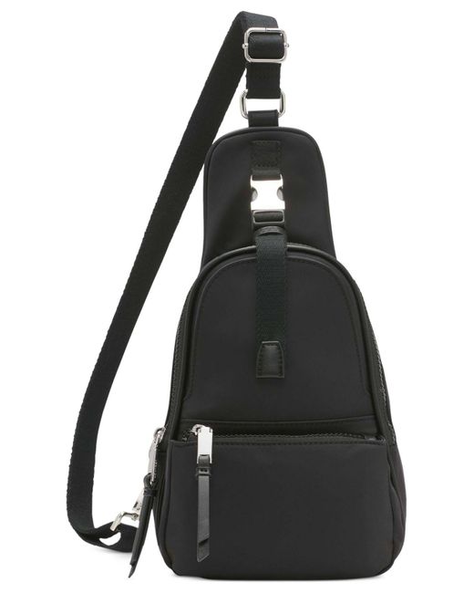 Calvin Klein Shay Nylon Top Buckle Sling Bag in Black Lyst