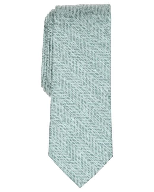 BarIII Blue Melange Chevron Solid Tie for men