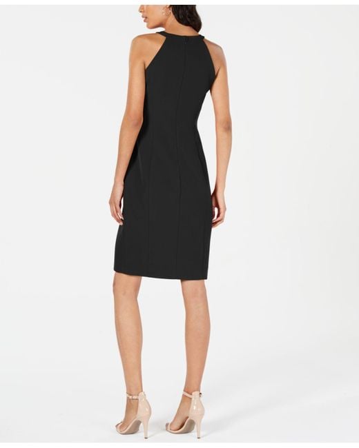 Vince Camuto Halter Ruffle Dress in Black - Lyst