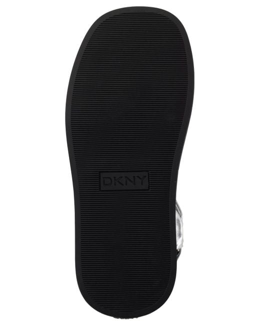 DKNY Metallic Lollie Asymmetrical Platform Sport Sandals