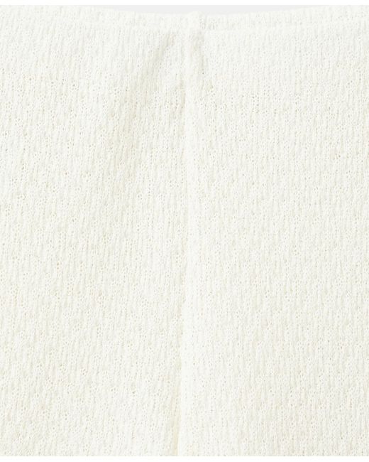 Mango White Straight Knitted Pants