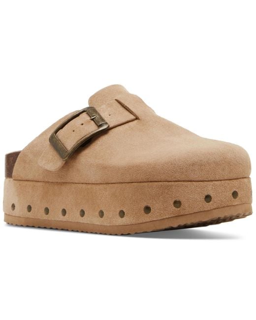 Madden Girl Brown Luna Platform Slip-on Clogs
