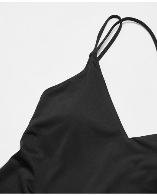 Mango Black V-neck Swimsuit