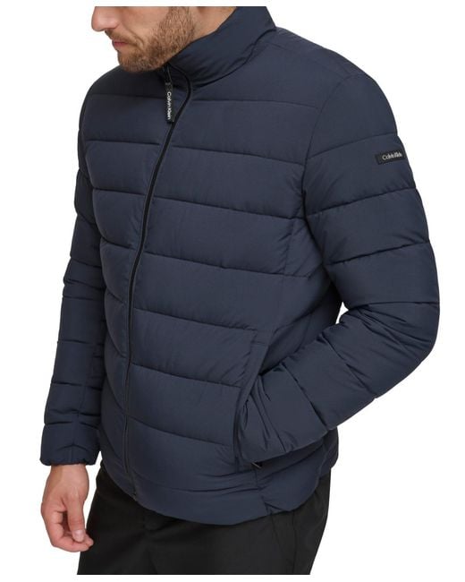 Calvin Klein Blue Stretch Puffer Jacket for men