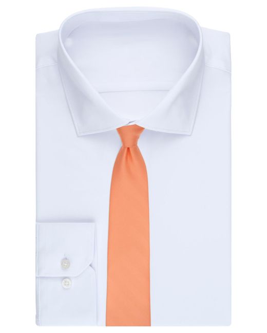 Club Room Orange Solid Pattern Tie for men