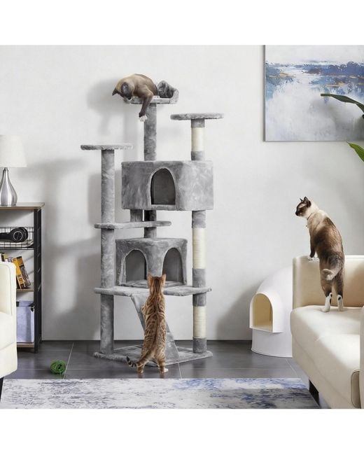 Aronkl White Multi-level Cat Tree Tower