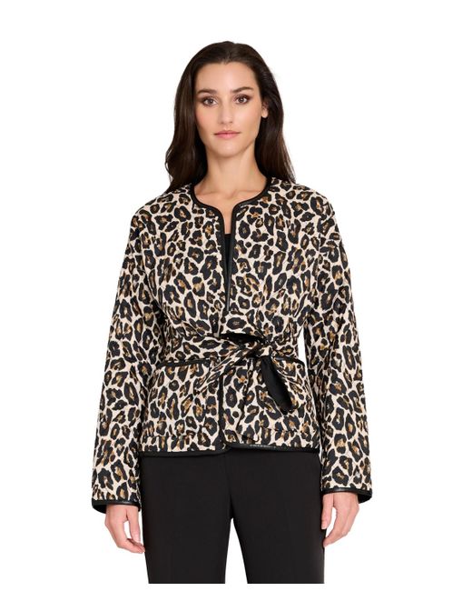 Tahari Black Quilted Reversible Jacket