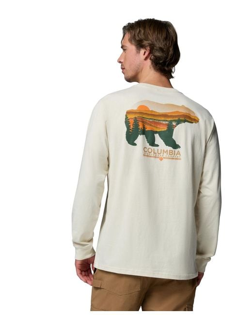 Columbia Gray Kodak Graphic Long-sleeve T-shirt for men