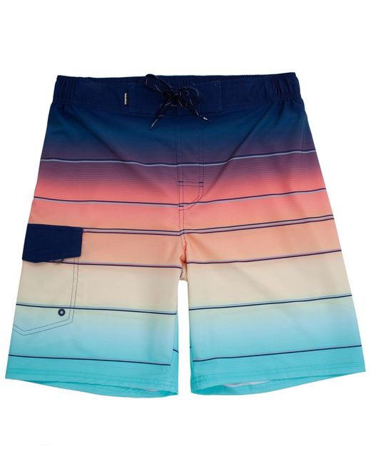 Rokka&Rolla Blue 9" No Liner Board Shorts Elastic Waist Quick Dry Swim Trunks for men