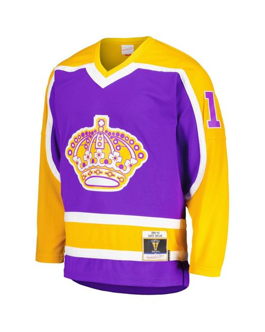 Mitchell & Ness Pink Dave Taylor Los Angeles Kings 1980/81 Blue Line Player Jersey for men