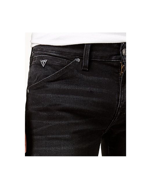 guess slim tapered moto jeans