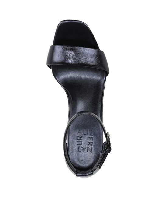 Naturalizer Black Joy Square Toe Ankle Strap Dress Sandals