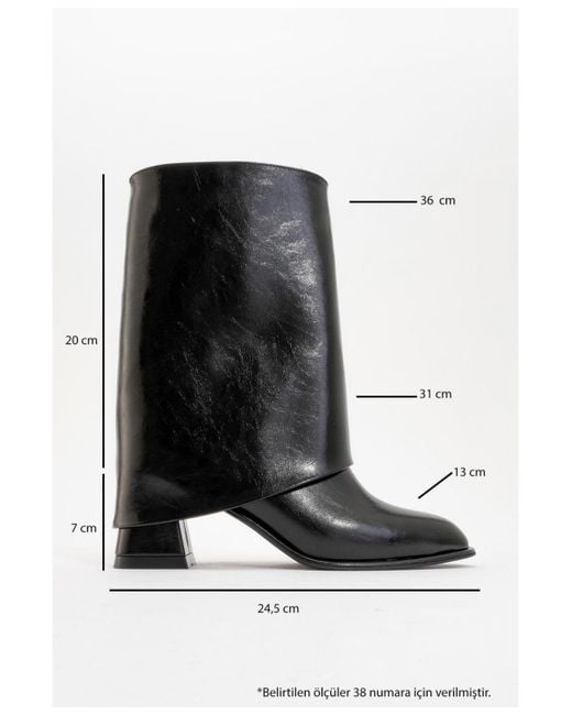 Prologue Shoes Black Ellas Chunky Heel Boot
