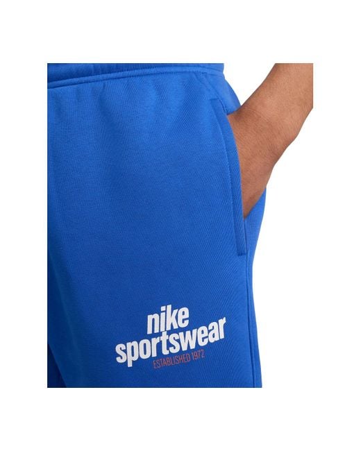 Nike Blue Club Drawstring Fleece jogger Pants for men