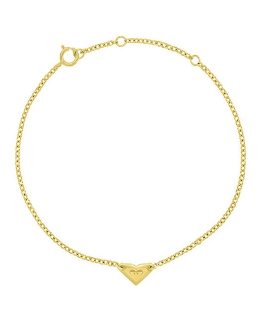 Roxy Metallic Triangular Heart Bracelet