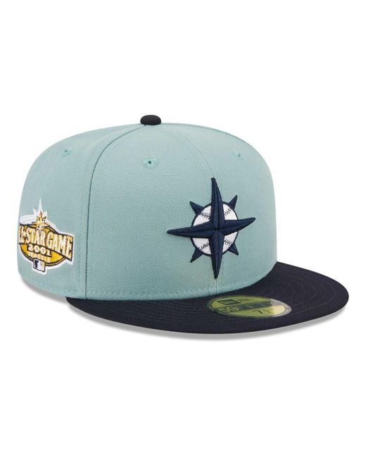 Men's Seattle Mariners New Era Gray/Teal 59FIFTY Fitted Hat