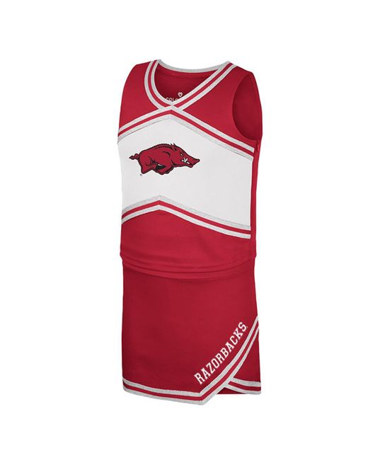 Colosseum Athletics Big Girls Arkansas Razorbacks Cheerleader Top Skirt ...