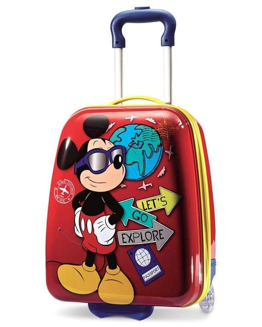 Disney Red Mickey Mouse 18" Hardside Rolling Suitcase By American Tourister