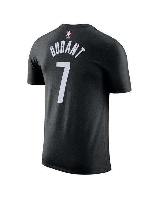 Nike Black Kevin Durant Brooklyn Nets Icon 2022/23 Name And Number T-shirt for men