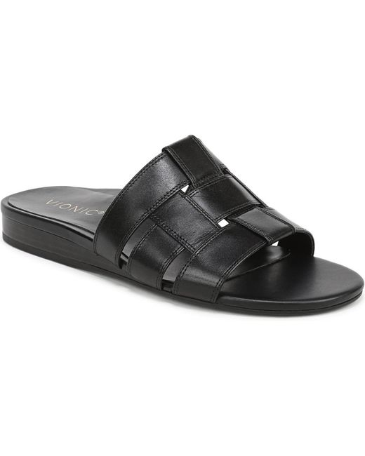 Vionic Black Glendora Slide Sandals