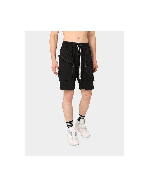 The Anti Order Black Neo Military Cargo Shorts for men