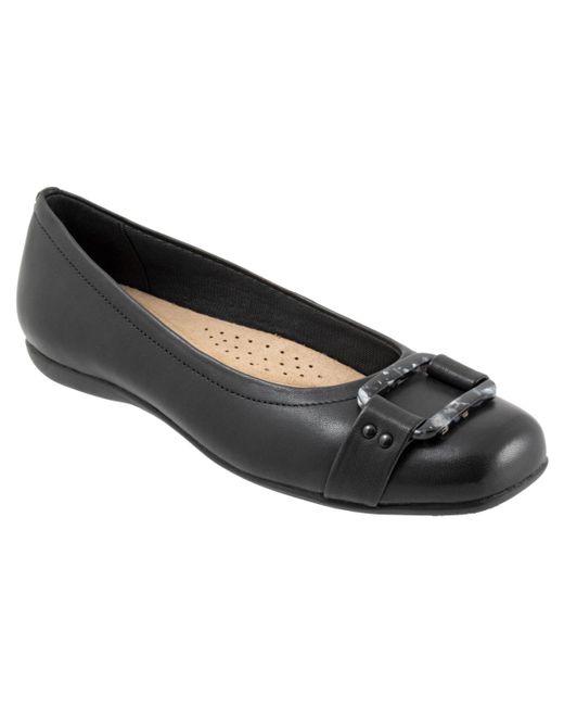 Trotters Black Sizzle Signature Flat