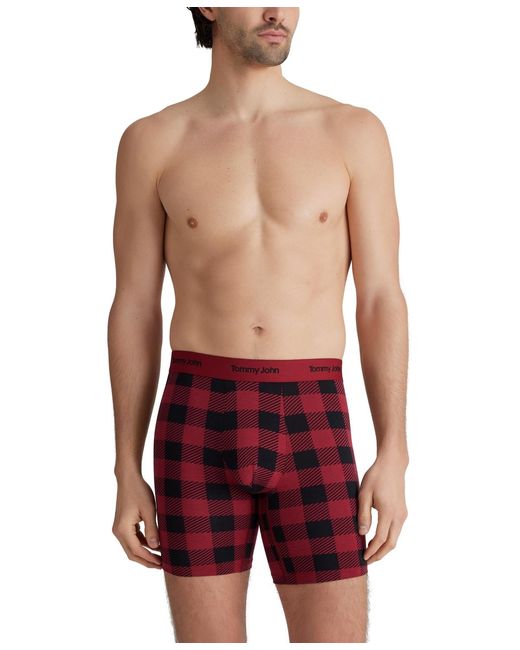Tommy John Red 3-pack Tagless Boxer Briefs for men