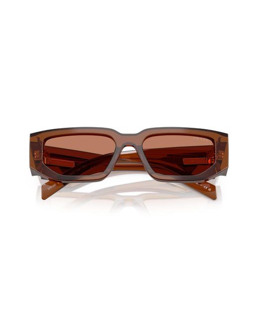 Prada Brown Rectangle Sunglasses for men
