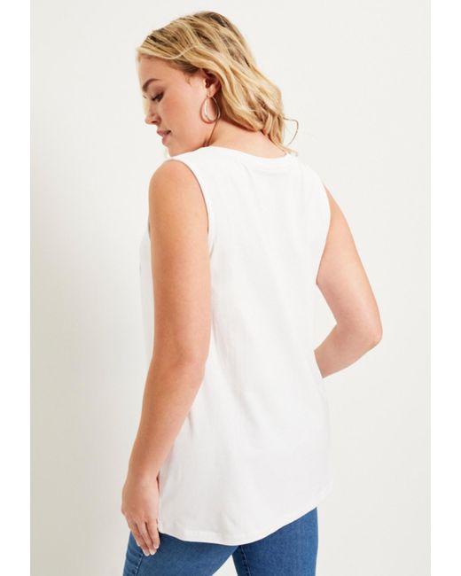 June + Vie Black June + Vie Plus Size V-neck One + Only Tank Top