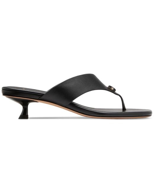 Kate Spade Black Spade Flower Kitten Heel Dress Sandals