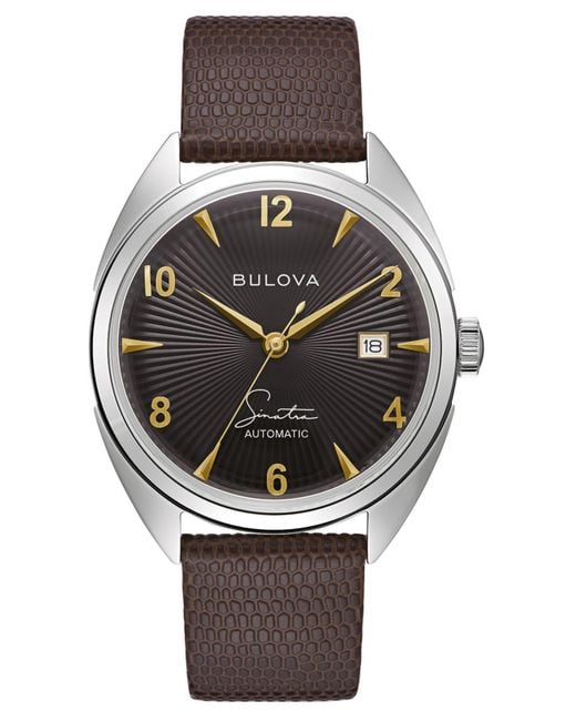 bulova automatic leather strap