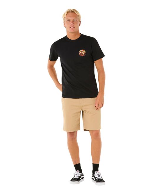 Rip Curl Black Wettie Passage Icon T-shirt for men