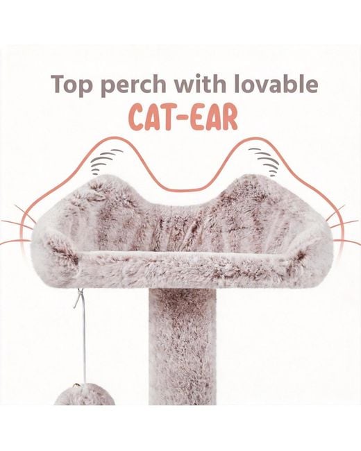 Aronkl White Multi-level Cat Tree Tower