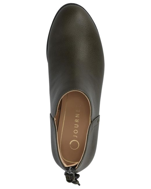 Journee Collection Black Livvy Side Split Ankle Booties