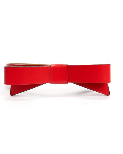 Kate Spade Red Leather Bow Belt