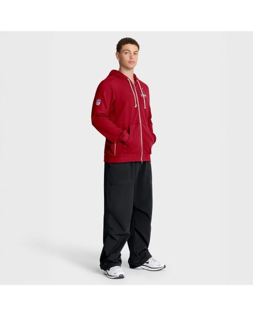 Nike Red Tampa Bay Buccaneers Sideline Standard Issue Utility Player Dri-fit Full-zip Hoodie for men